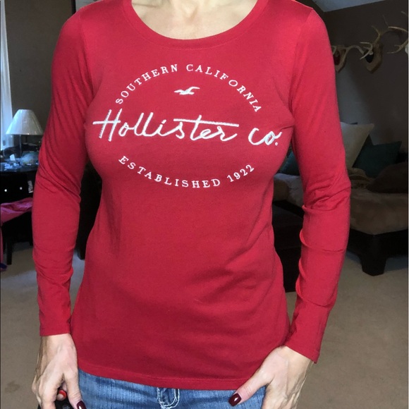 Hollister Tops Red Hollister Shirt Poshmark